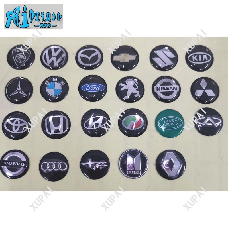 Miếng Dán logo RTO One 14mm 14mm Trang Trí Chìa Khóa Xe Hơi