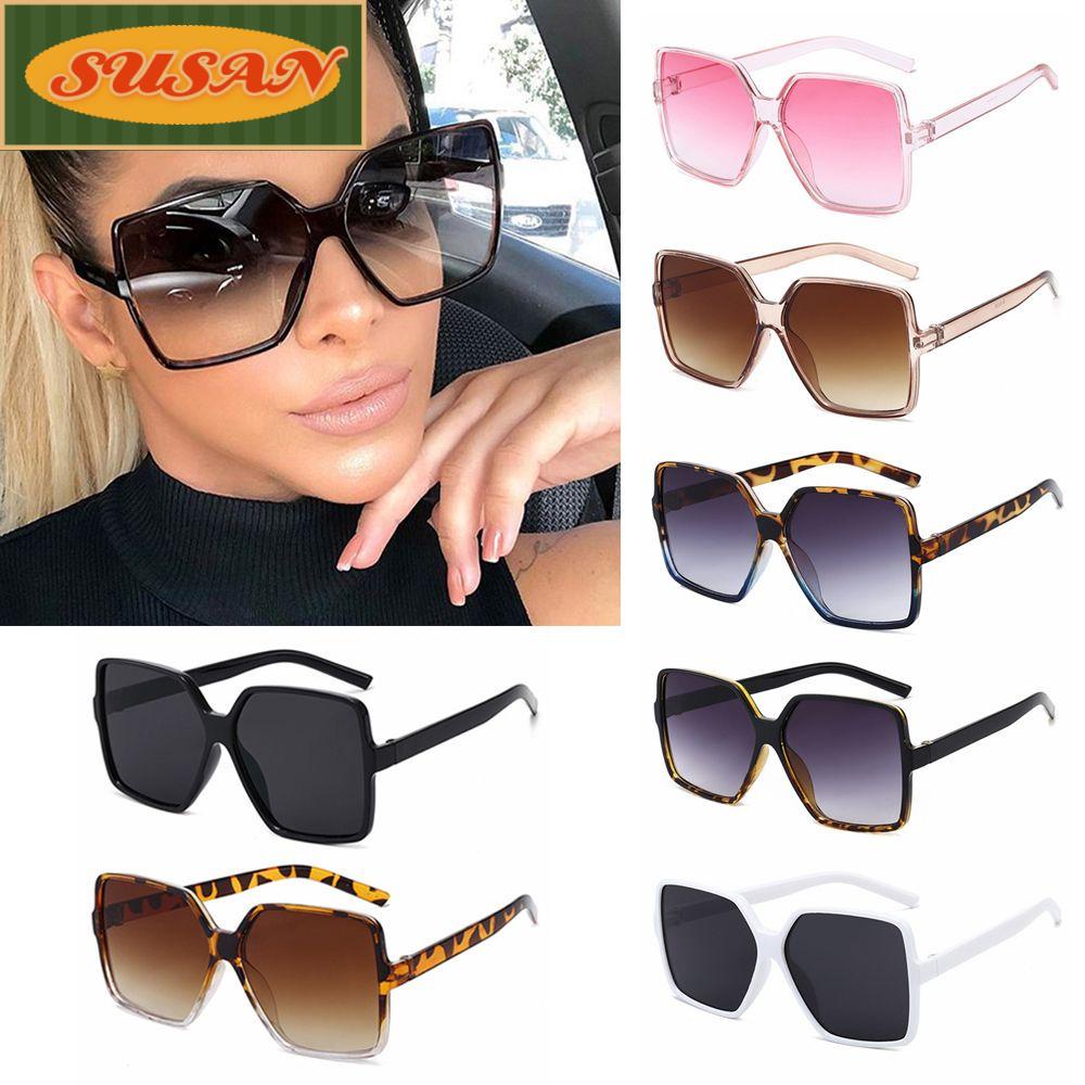 Kính Mát Gọng Vuông Lớn Phong Cách Vintage Sang Trọng