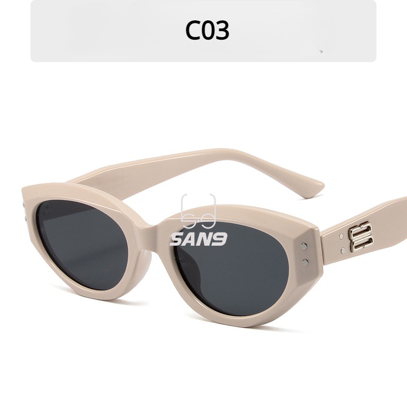 Kính Mát Mắt Mèo Gọng Kim Loại San9 Phong Cách Vintage