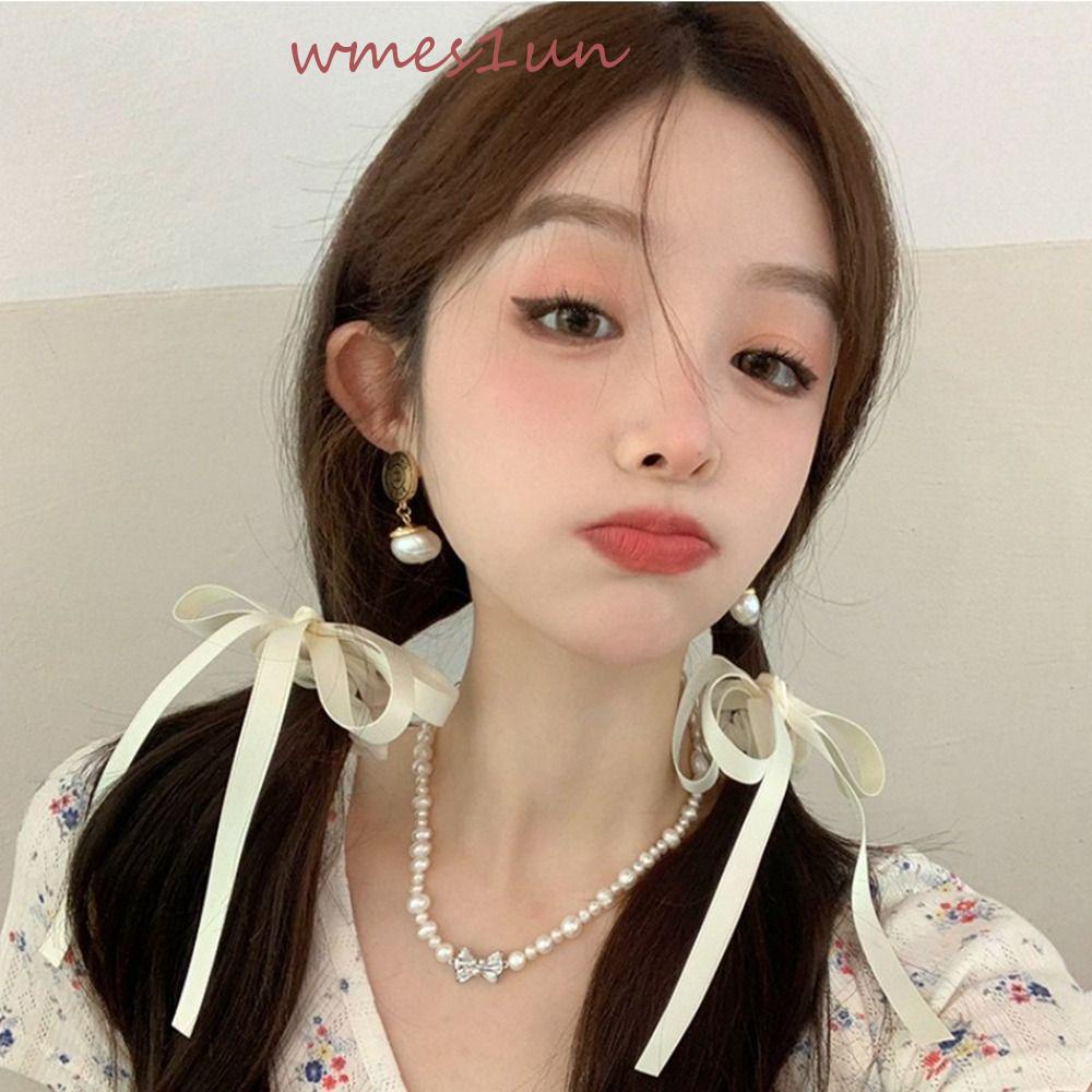 Dây Cột Tóc Co Giãn Đính Nơ Lớn 15H Phong Cách Hàn Quốc Cho Nữ