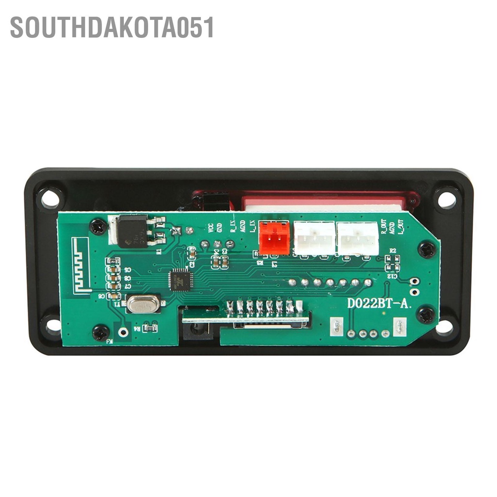 Southdakota051 Mô-đun giải mã MP3 DC 6V‑12V Bluetooth 5.0 Màn hình kỹ thuật số thu âm thanh không dây kép với điều khiển từ xa