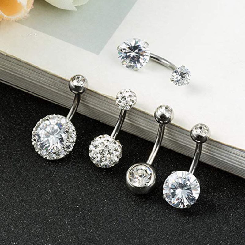 Set 5 Khuyên Rốn Thép Không Gỉ Cá Tính Dành Cho Nữ