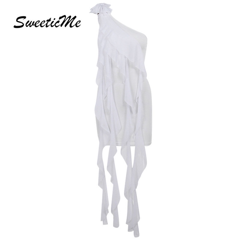 Đầm Ngắn Dáng Ôm Eo Thấp Màu Trơn In Họa Tiết Hoa Thời Trang Mới 2023 Dành Cho Bạn Nữ