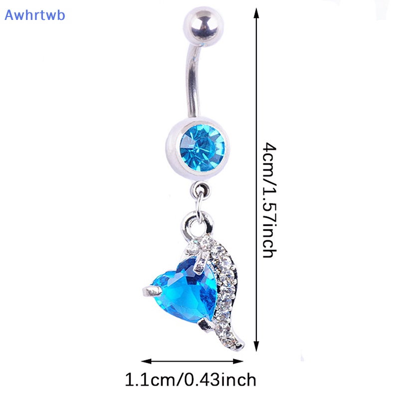 Khuyên Rốn Dạng Thanh Tạ Đính Đá Zircon Quyến Rũ Chất Lượng Cao Cho Nữ Mới