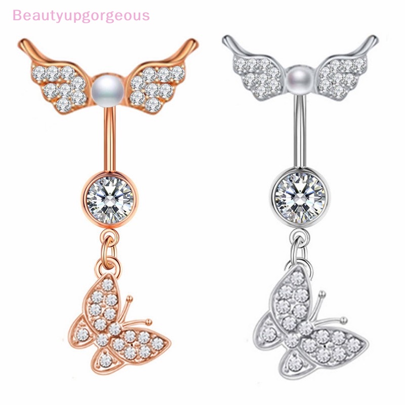 Khuyên Rốn Hình Cánh Bướm Đính Đá Thời Trang Cho Nữ