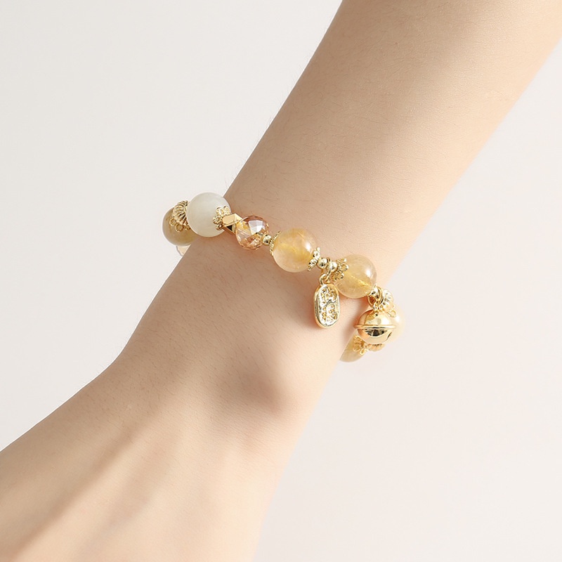 Vòng Tay Đá Mặt Trăng Tự Nhiên May Mắn Bằng Pha Lê Trắng Hình Trái Tim Lãng Mạn Cao Cấp Làm Quà Tặng Có Sẵn