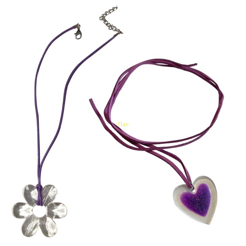 Vòng Cổ Choker Y2K Mặt Hình Hoa / Trái Tim Thiết Kế Tối Giản Thanh Lịch Cho Nữ