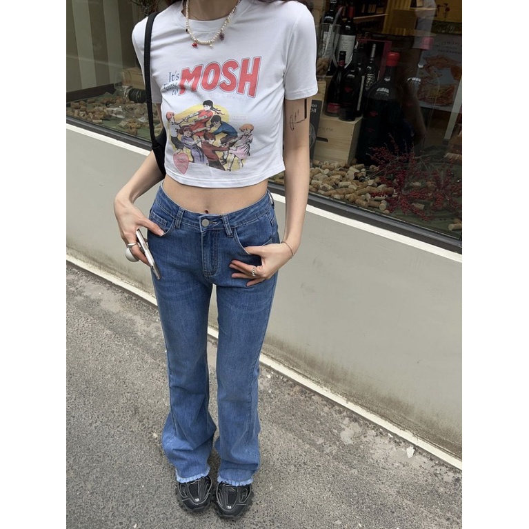 Áo baby tee Thun croptop nữ Ngắn Tay Dáng Ôm Co Giãn In Họa Tiết Thời Trang Mùa Hè Hàng Mới 2023 Dành Cho Bạn Nữ