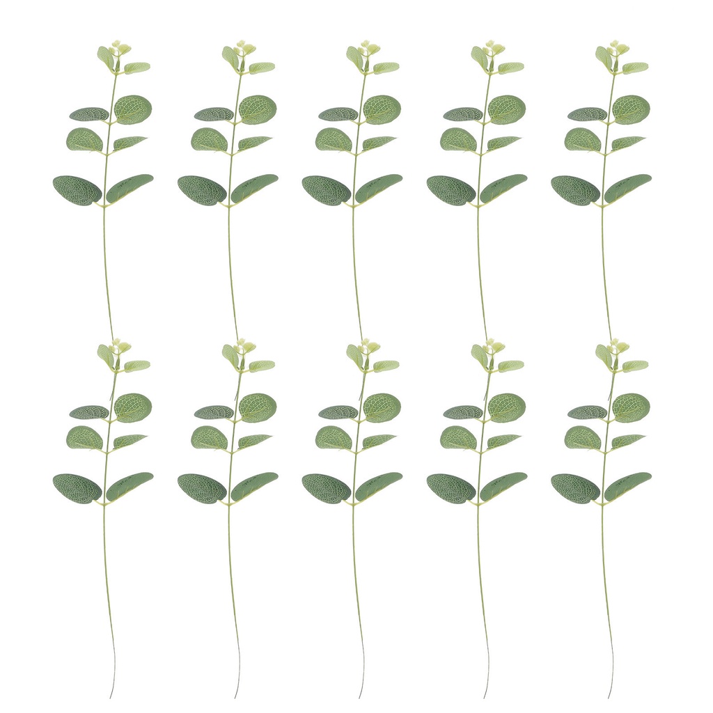 Set 10 Cành Lá Bạch Đàn Giả Trang Trí Đa Dụng Chất Lượng Cao