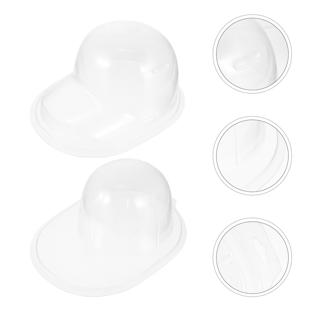 Bộ 2 Giá Đỡ Ma Nơ Canh / Mũ Bằng Nhựa Trong Suốt Kích Thước 22X24X13CM Để Bàn Tiện Dụng Mang Theo Du Lịch