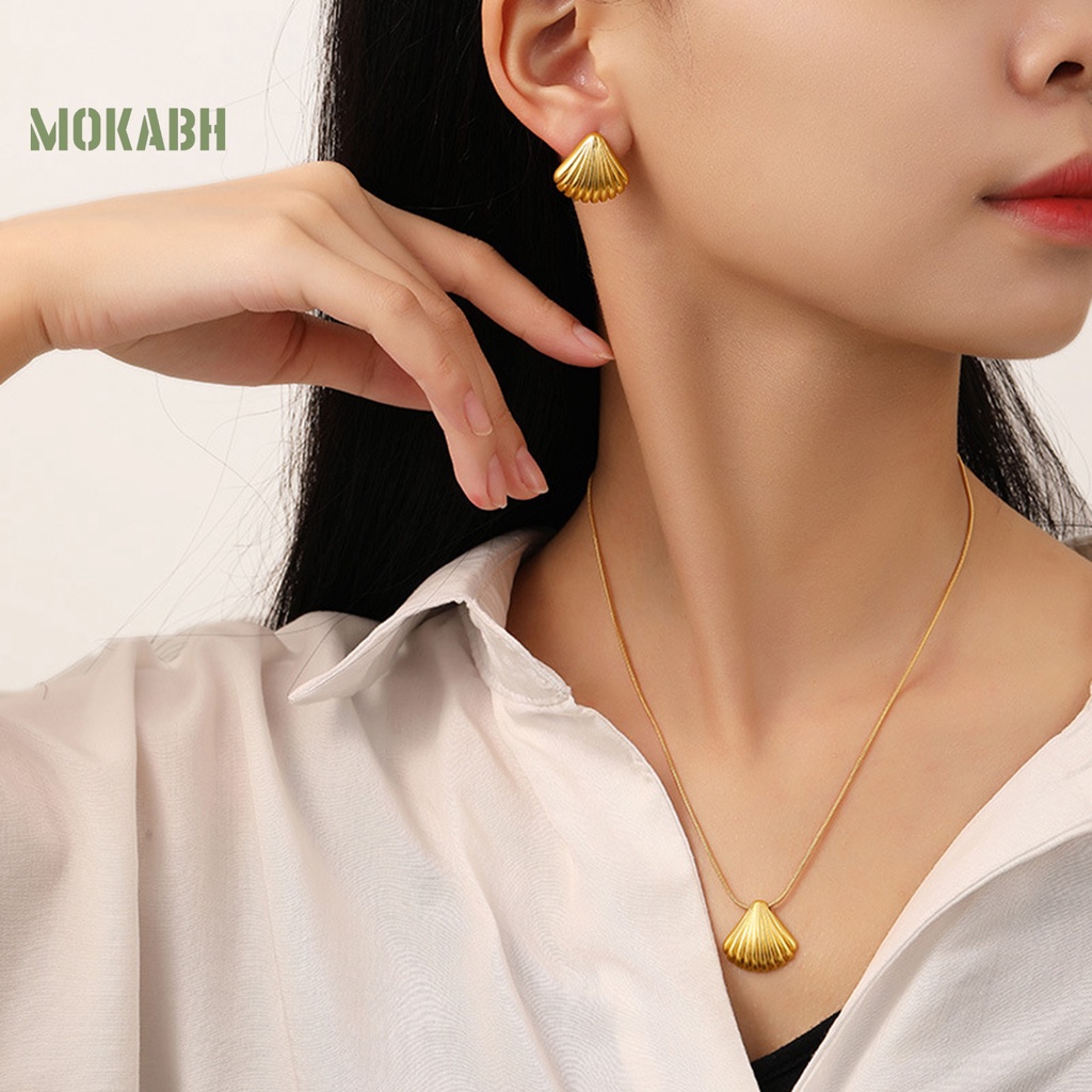 Vòng cổ Mặt Hình Vỏ Sò Tinh Tế Mạ Điện Thời Trang Công Sở