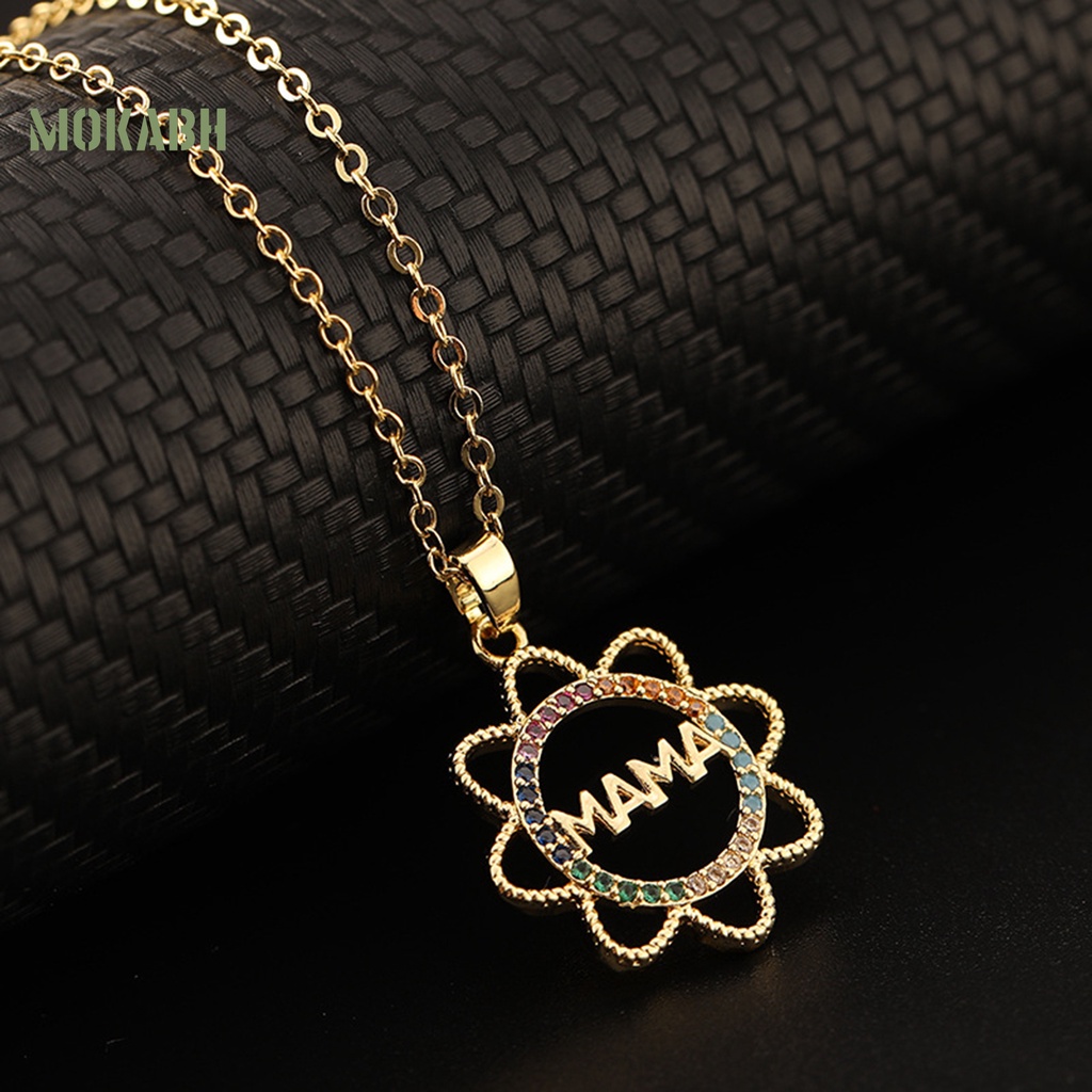 Vòng cổ Mặt Hoa Hướng Dương Đính Đá Nhiều Màu Thời Trang