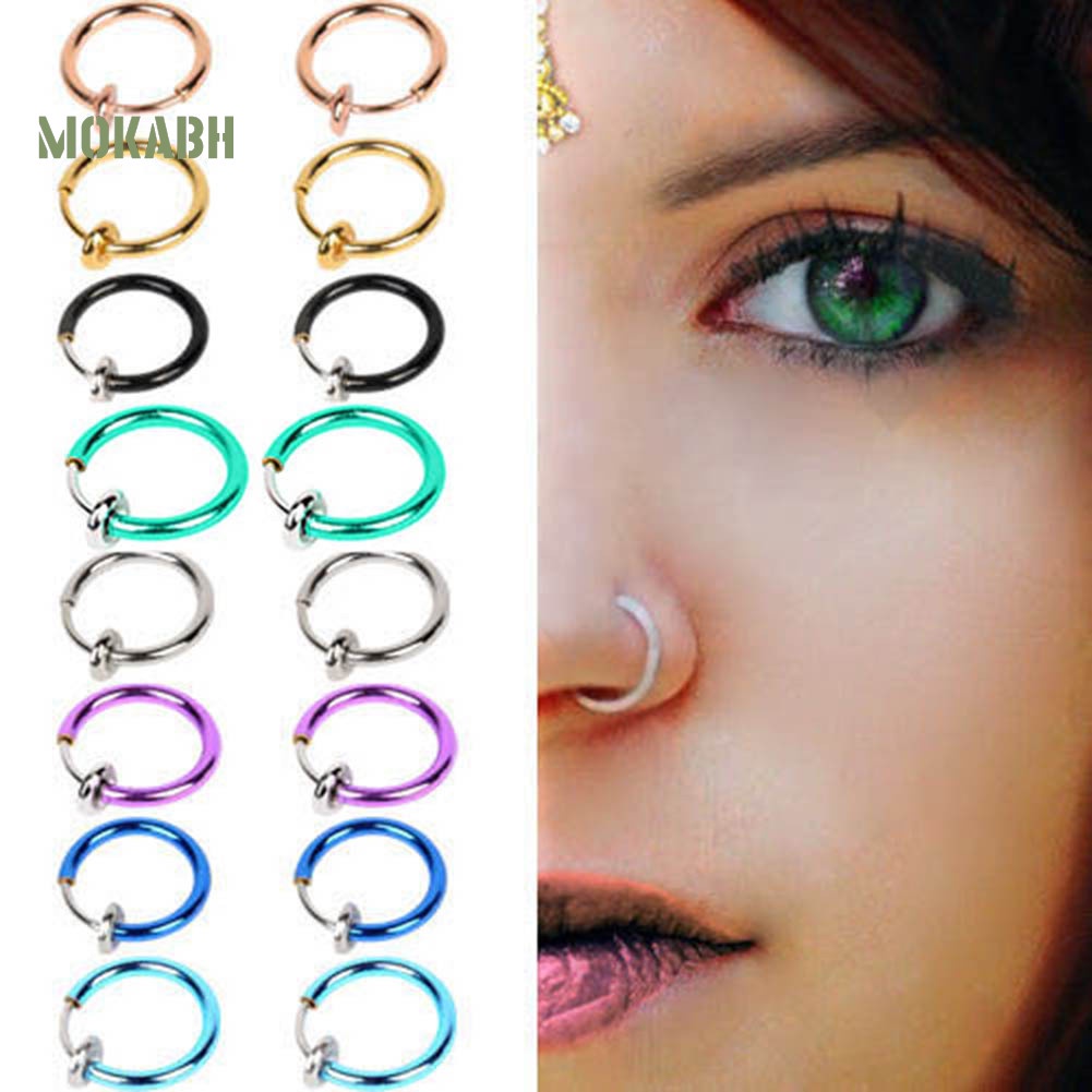 Bộ 2 Khuyên Mũi Không Xỏ Lỗ Thời Trang Mùa Xuân Cho Nam Và Nữ