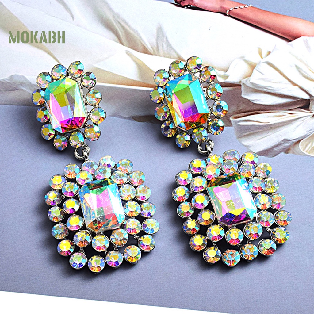 Bông Tai Hình Học Dáng Dài Bằng Hợp Kim Chống Gỉ Dễ Phối Đồ Thời Trang