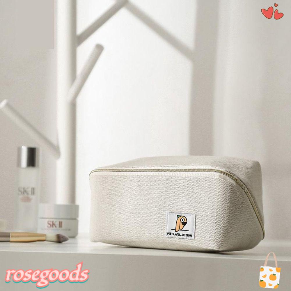 Túi Đựng Đồ Trang Điểm Bằng PVC Họa Tiết Hoa Hồng Chất Lượng Cao