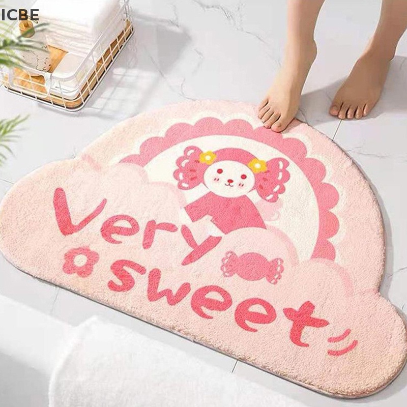 Thảm Chùi Chân Siêu Thấm Nước Chống Trượt Hình Gấu Hoạt Hình Dễ Thương