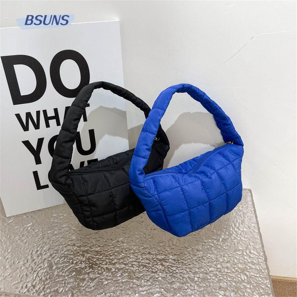 Túi Kẹp Nách Vải Cotton Họa Tiết Sọc Caro Thời Trang Mùa Đông Cho Nữ