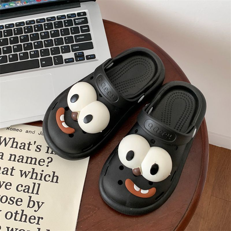 Dép Quai Ngang Đế Dày Chống Trượt Họa Tiết Hoạt Hình Dễ Thương Cho Nữ