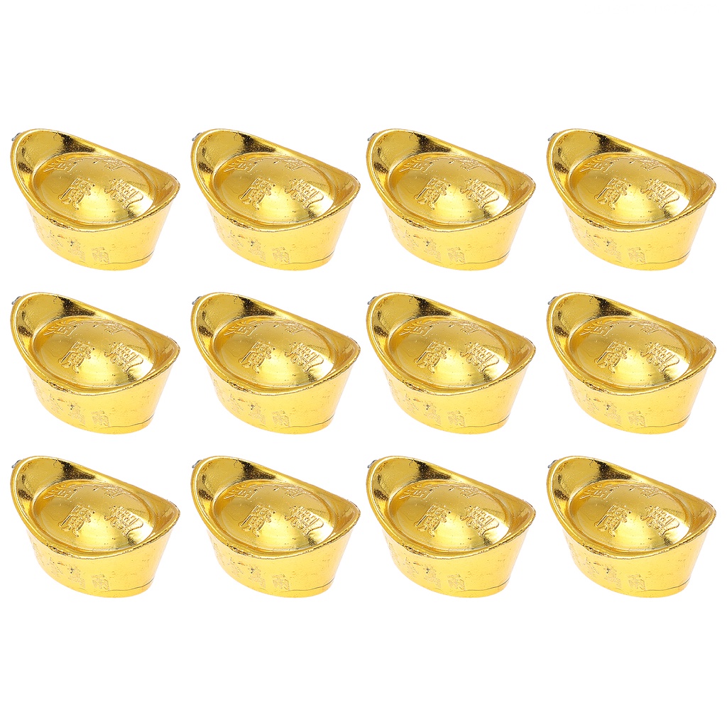 Bộ 30 Bức Tượng Trang Trí Màu Vàng