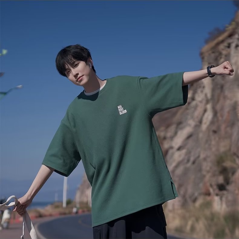 Áo Thun Tay Ngắn Cổ Tròn Phong Cách Retro Thời Trang Mùa Hè Mới Cho Nam