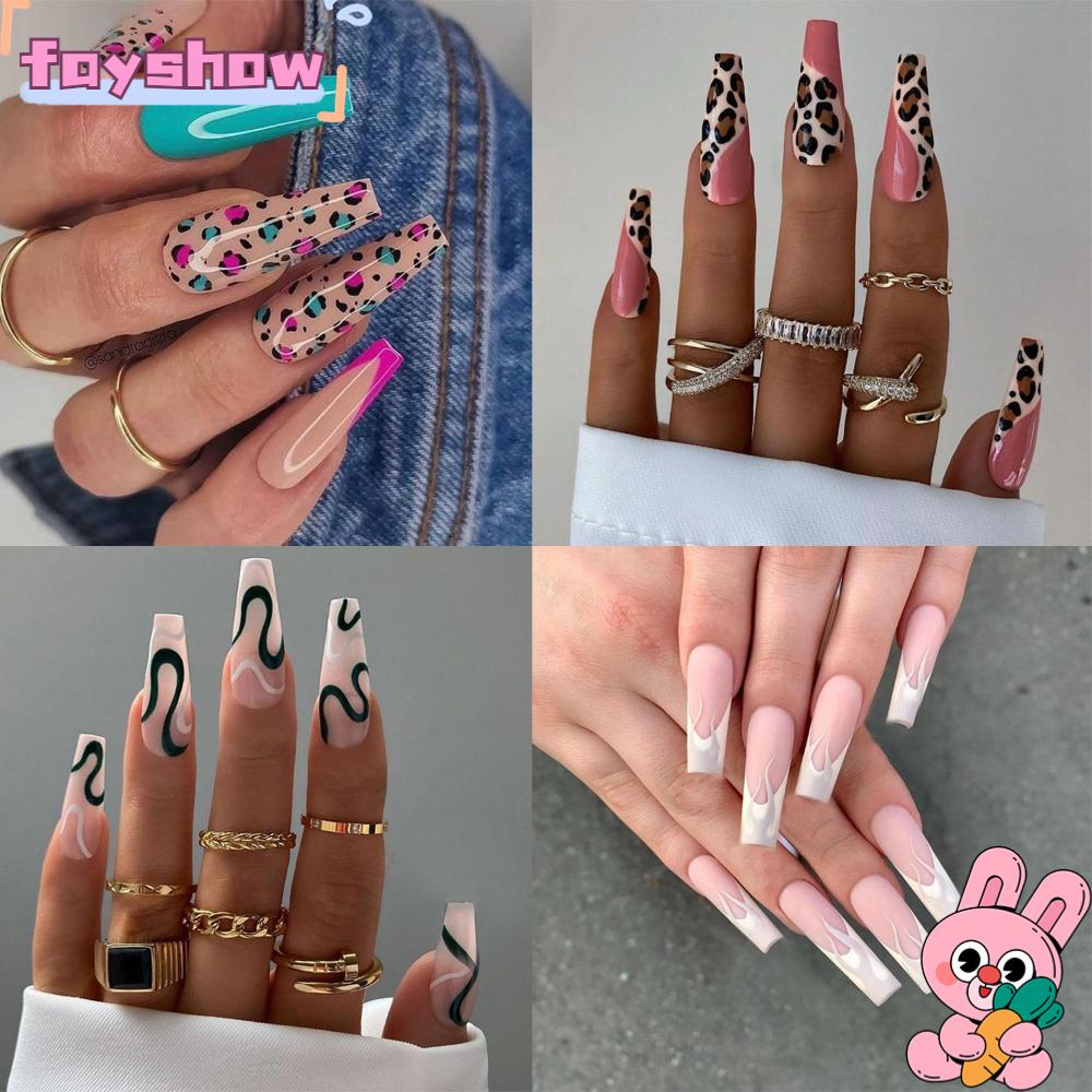 Hộp 24 Móng Tay Giả Múa Ba Lê Che Phủ Toàn Diện