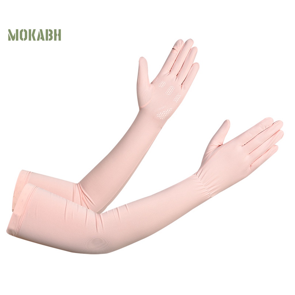 1 Cặp Găng Tay Silicone Dài Chống Trượt Chống Tia UV Độ Co Giãn Cao Cho Nữ