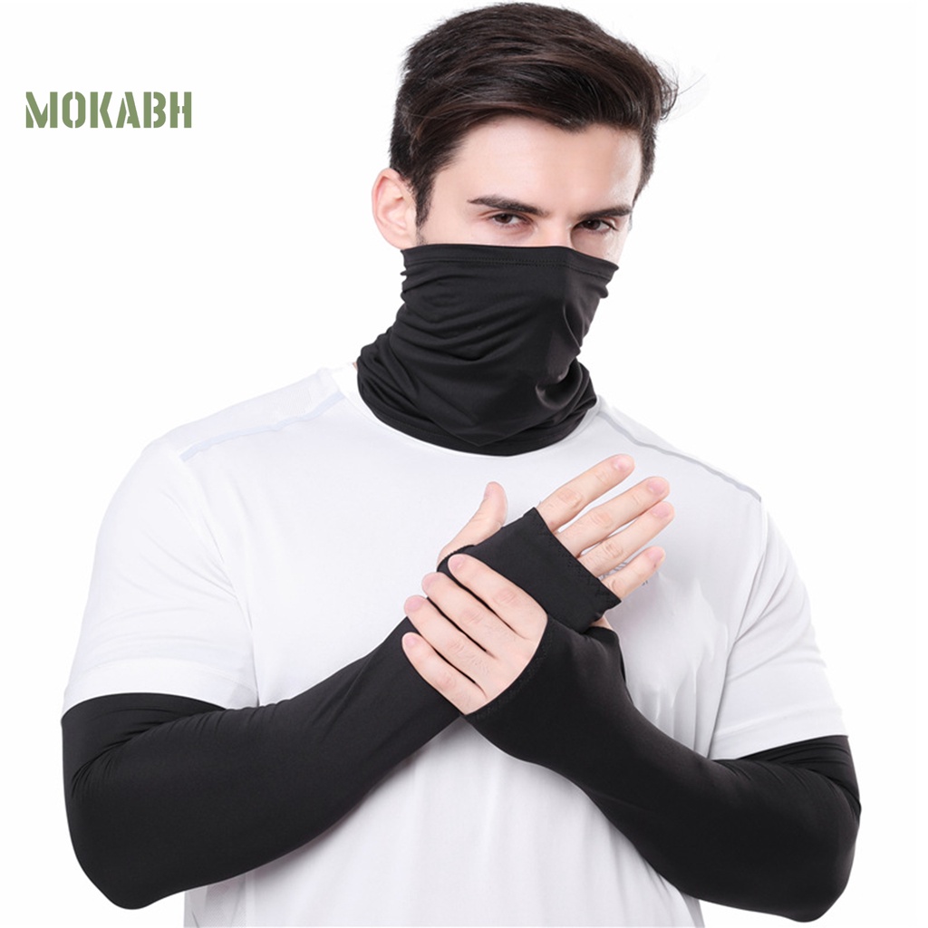 Ống Tay Áo Chống Nắng Độ Co Giãn Cao Họa Tiết Rằn Ri Màu Sắc Tinh Khiết