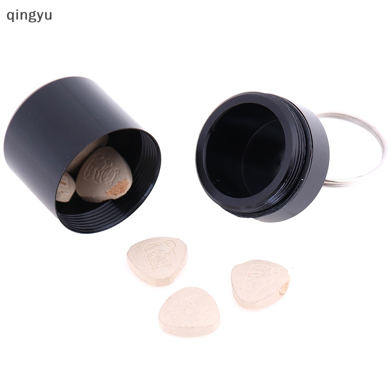 1 Hộp Đựng Thuốc Mini Bằng Hợp Kim Nhôm Chống Nước Có Móc Khóa Tiện Dụng