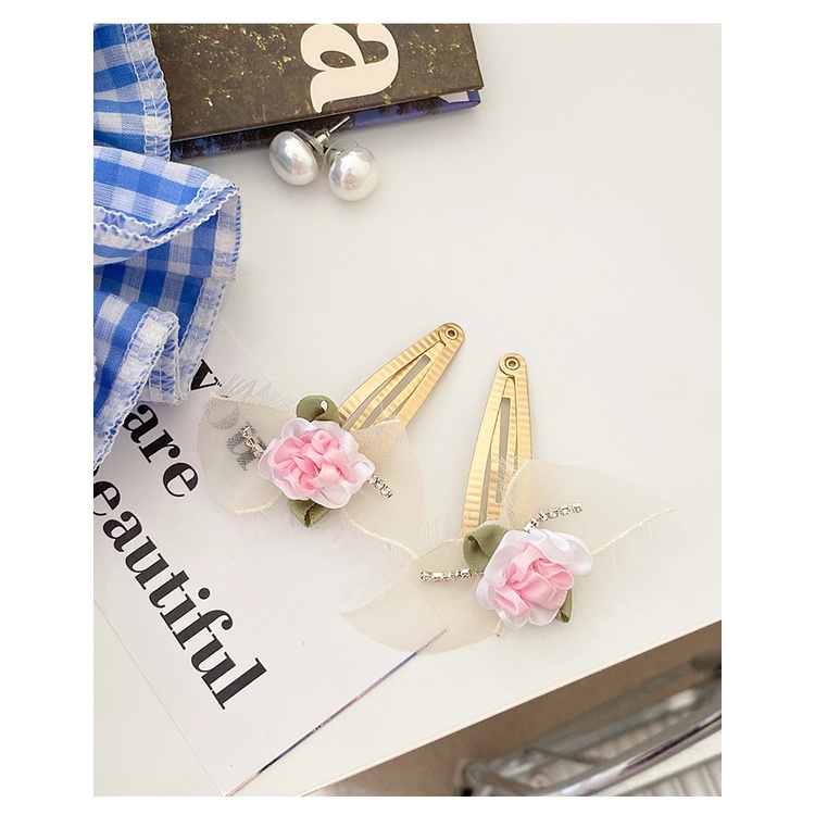Kẹp Tóc Hình Hoa Trà Màu Hồng Ngọt Ngào Thời Trang Mùa Hè Mới Cho Bạn Gái