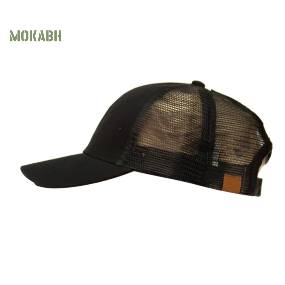 Mũ Lưỡi Trai Cotton Chống Nắng Phối Lưới Có Thể Điều Chỉnh Kích Cỡ