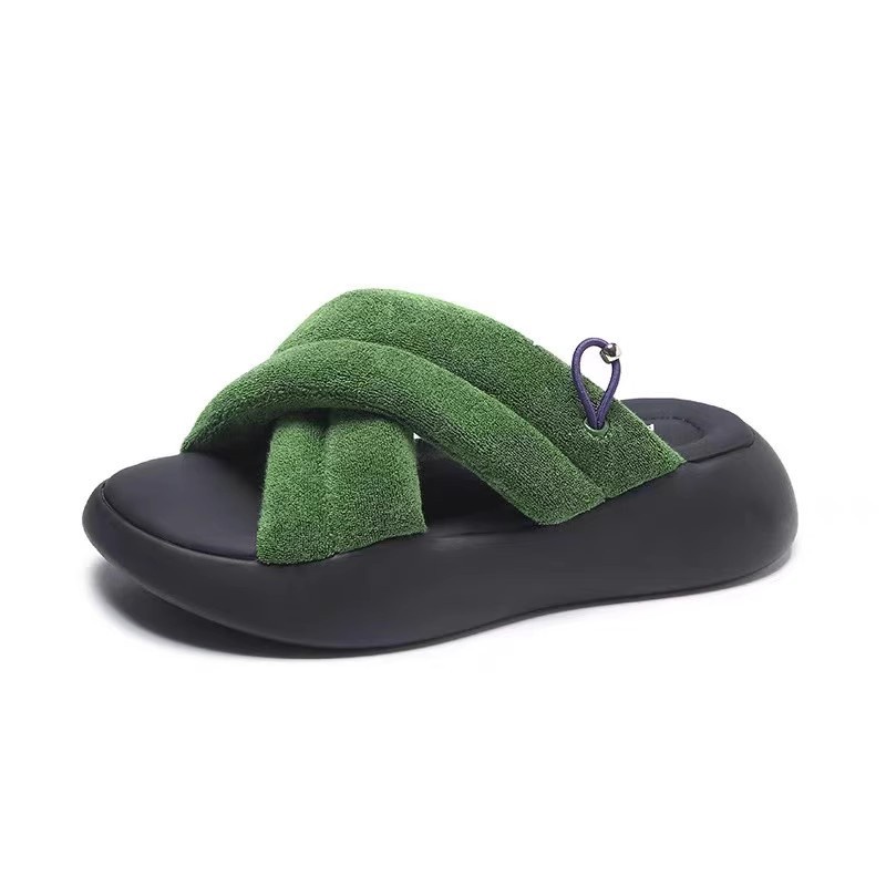 Duoya Dép Quai Chéo Đế Dày Phong Cách Hàn Quốc Thời Trang Mùa Hè Cho Nữ