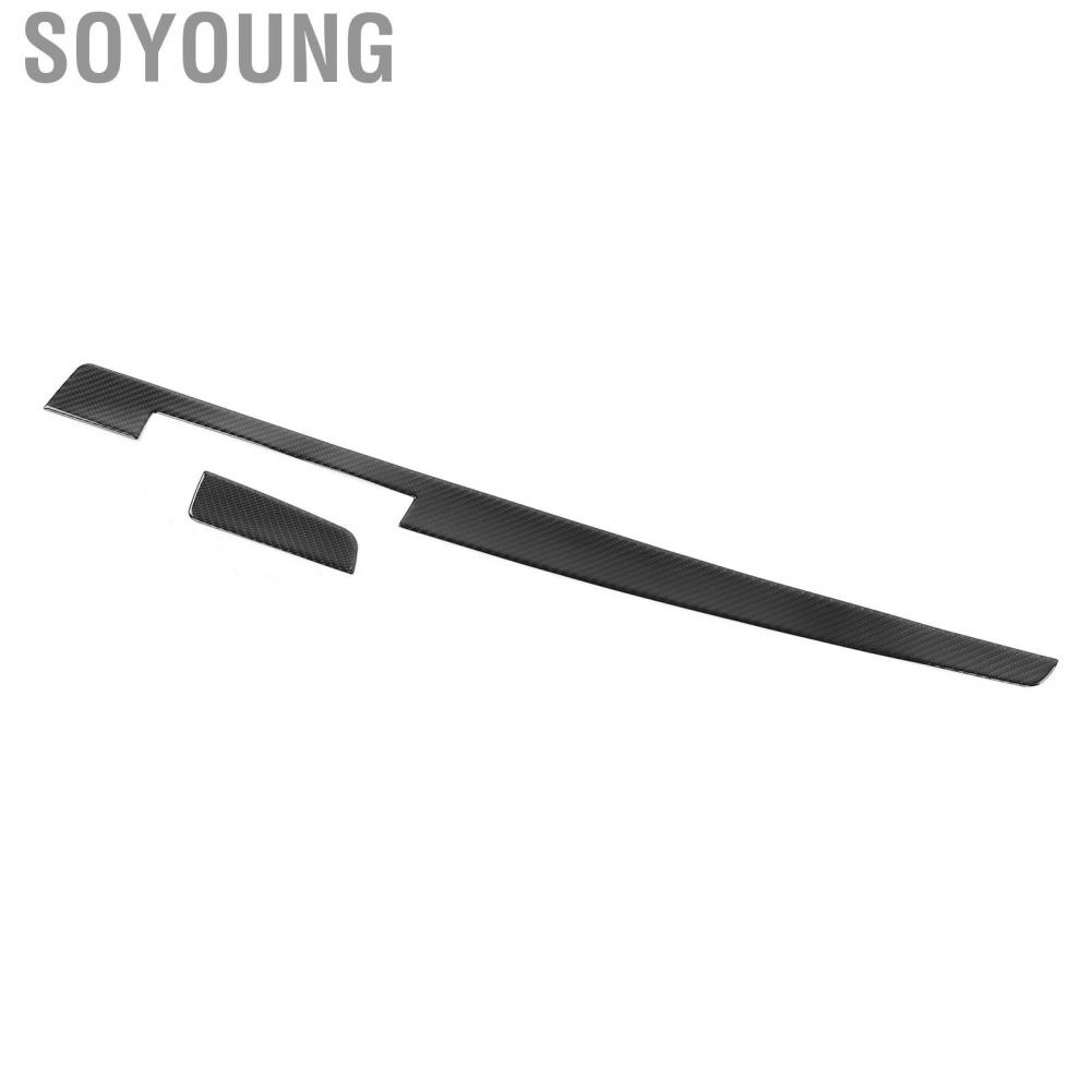 Soyoung Console Dashboard Decor  Co‑Pilot Cover 2Pcs Fit for 15‑19 Car Auto Parts Maintenance