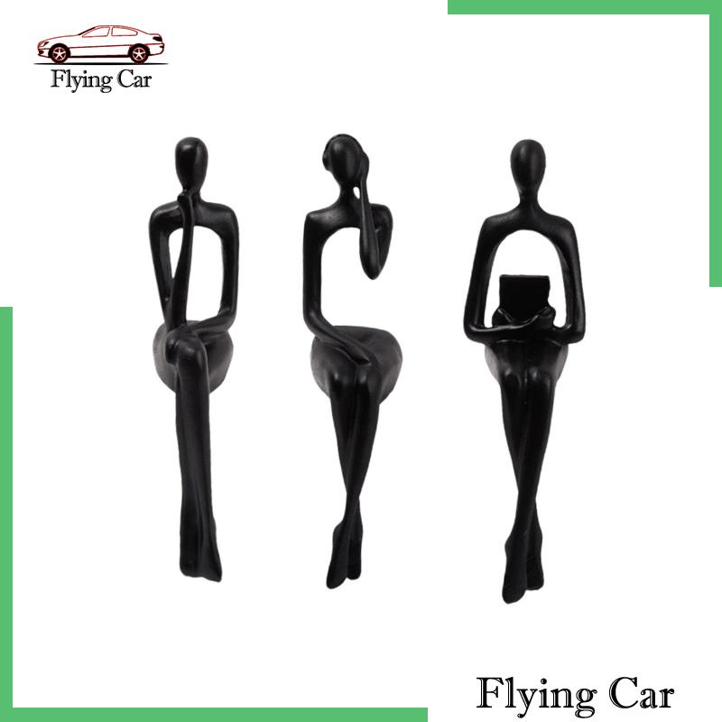 [Lzdjfmy2] 3 Bức Tượng Người Suy Nghĩ Ngồi Để Bàn Trang Trí