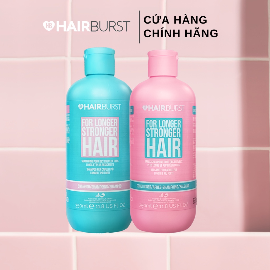Cặp gội xả HAIRBURST kích thích tóc mọc dài hơn chắc khỏe hơn 350ml/chai - shoptd