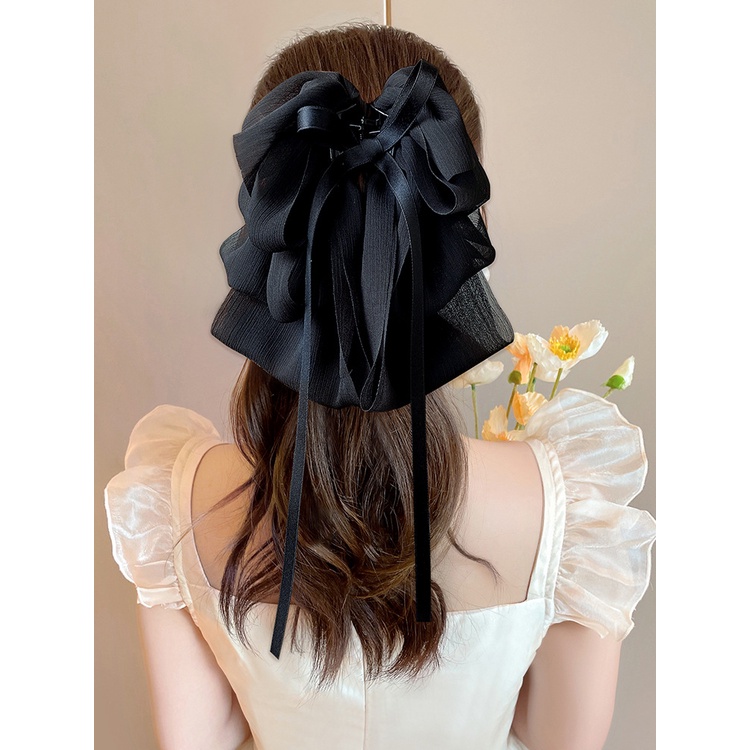 Kẹp Tóc Dạng Nơ Phong Cách Pháp Thanh Lịch Cho Nữ