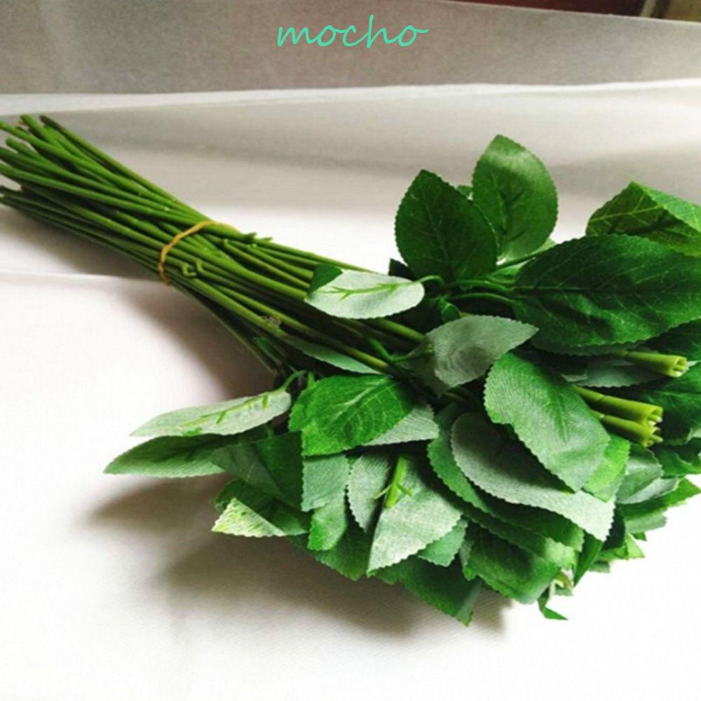 Bộ 20 Nhánh Lá Xanh Nhân Tạo Trang Trí Nhà Cửa / Tiệc Cưới / Giáng Sinh