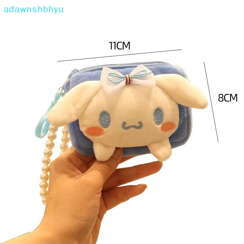 Ví Đựng Tiền Xu adawnshbhyu Bằng Lông Nhung Có Dây Ngọc Trai Dễ Thương Cho Nữ