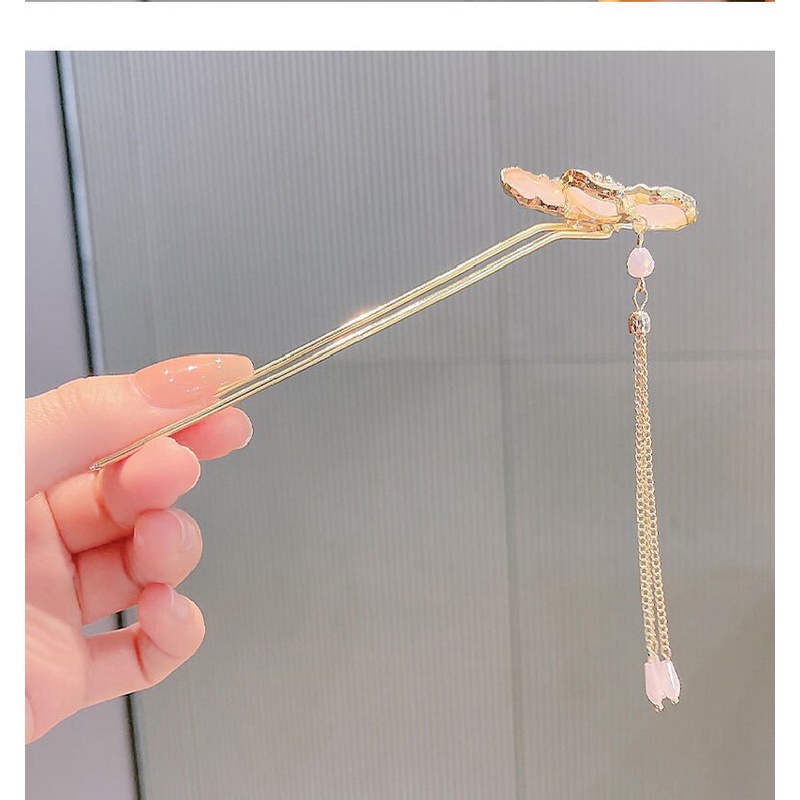 Kẹp Tóc Tua Rua Hình Hoa Lily Đính Ngọc Trai Đơn Giản Phong Cách Cổ Điển