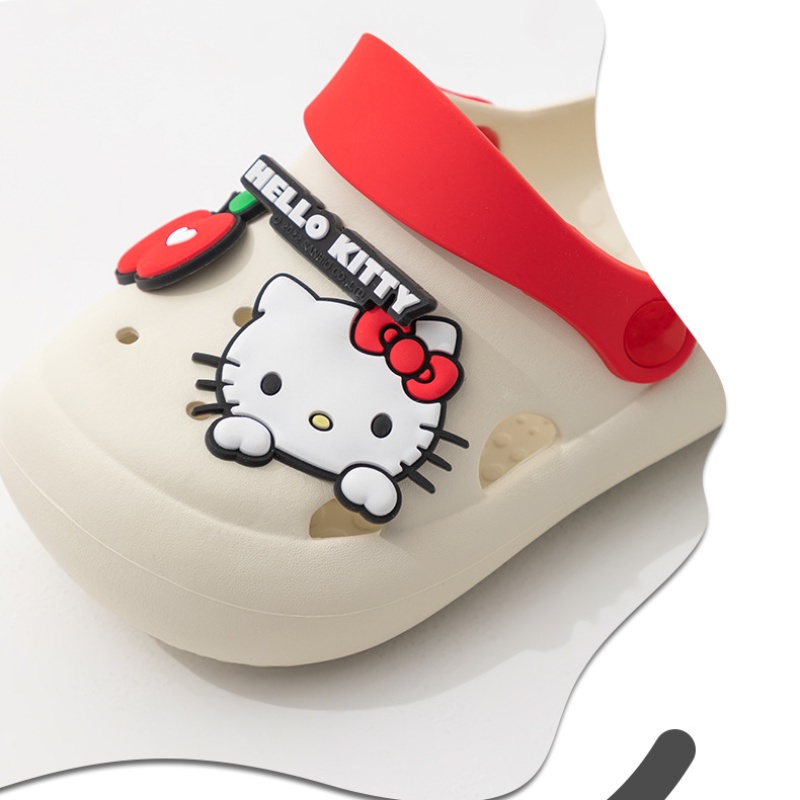 Dép EVA Đục Lỗ Chống Trượt In Hoạt Hình Hello Kitty Thời Trang Mùa Hè Cho Bé