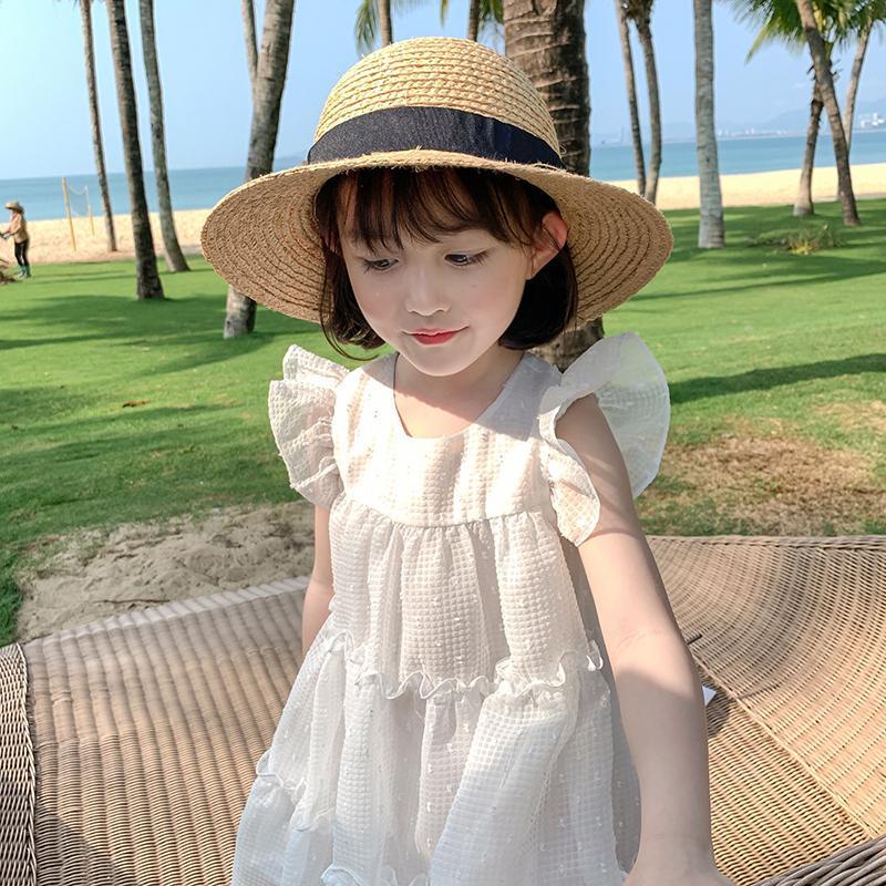 Đầm Công Chúa Màu Trơn Ngọt Ngào Thời Trang Mùa Hè Hàn Quốc 2023 Mới Cho Bé Gái