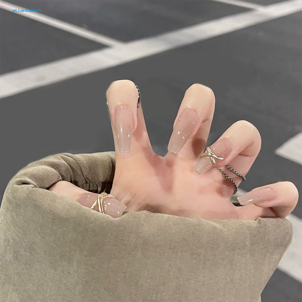 Túi Đựng Đồ Dùng Cao Cấp Tiện Dụng| 1 Bộ Móng Tay Giả Độ Bóng Cao Che Phủ Cao Hiệu Ứng Visual Effect Kèm Keo Dán Cho Salon