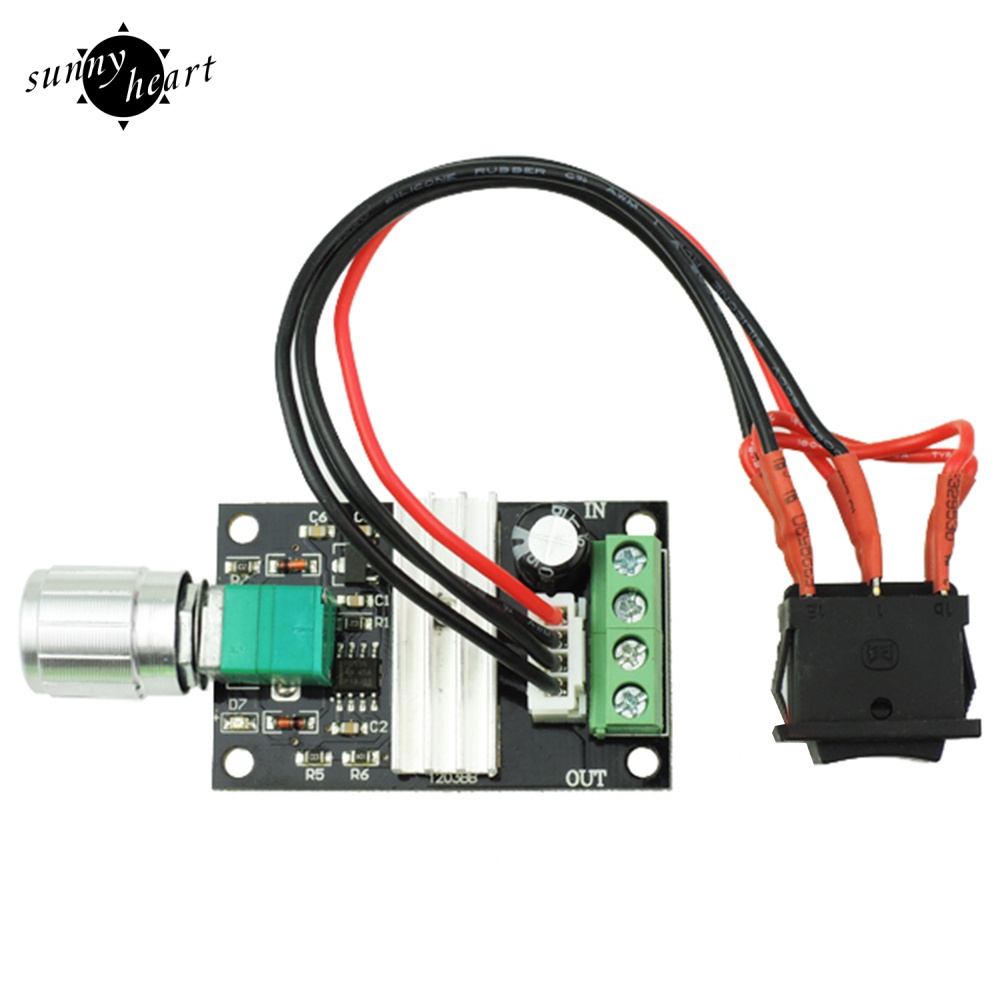 Nút Điều Khiển Tốc Độ Động Cơ Mini PWM DC 6 / 12 / 24 / 28V 3A