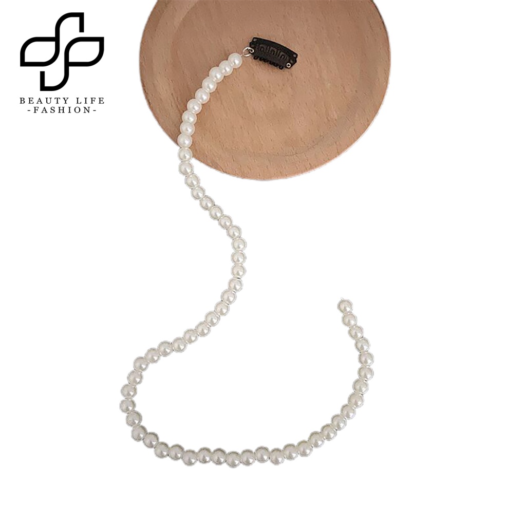 Băng Đô Cài Tóc Đính Ngọc Trai Giả Cho Cô Dâu