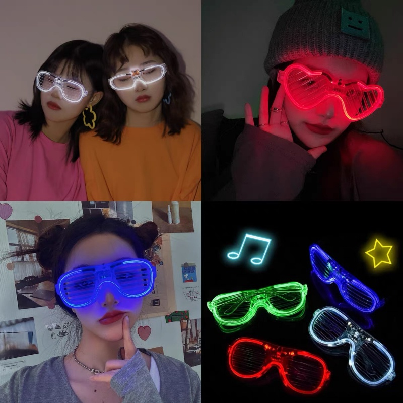 Mắt Kính Có Đèn LED Phát Sáng Nhiều Màu Sắc Độc Đáo Cho Nam Và Nữ