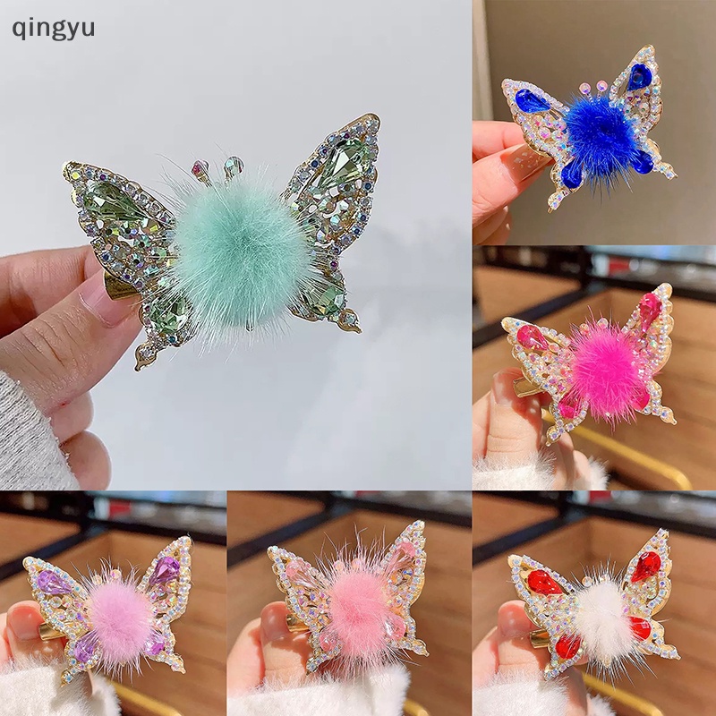 Kẹp Tóc Hình Bướm 3D Đính Đá Có Thể Tháo Rời Thanh Lịch Cho Nữ