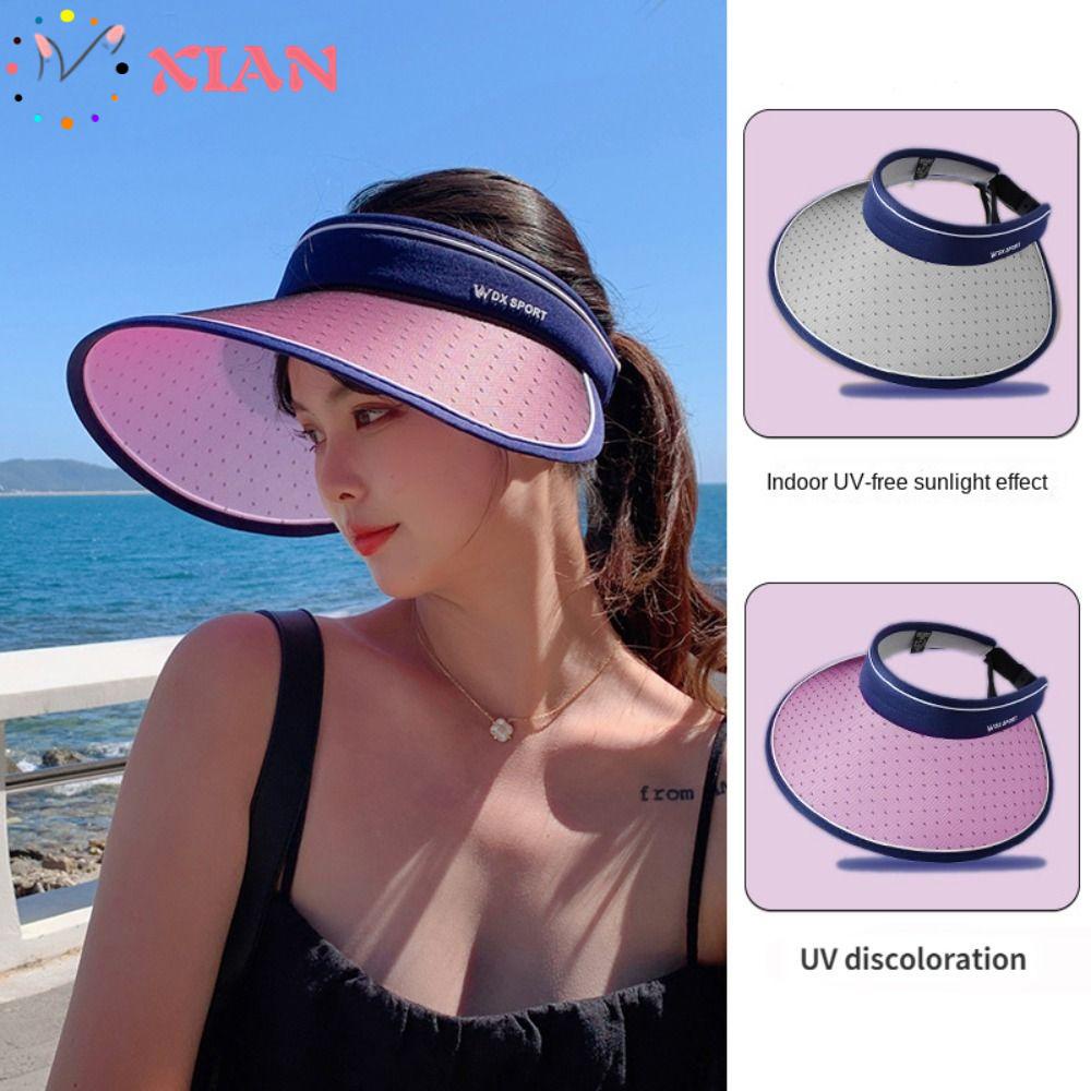 Mũ Rộng Vành Hở Chóp Chống Tia UV Có Thể Gấp Gọn Tiện Dụng Cho Nữ