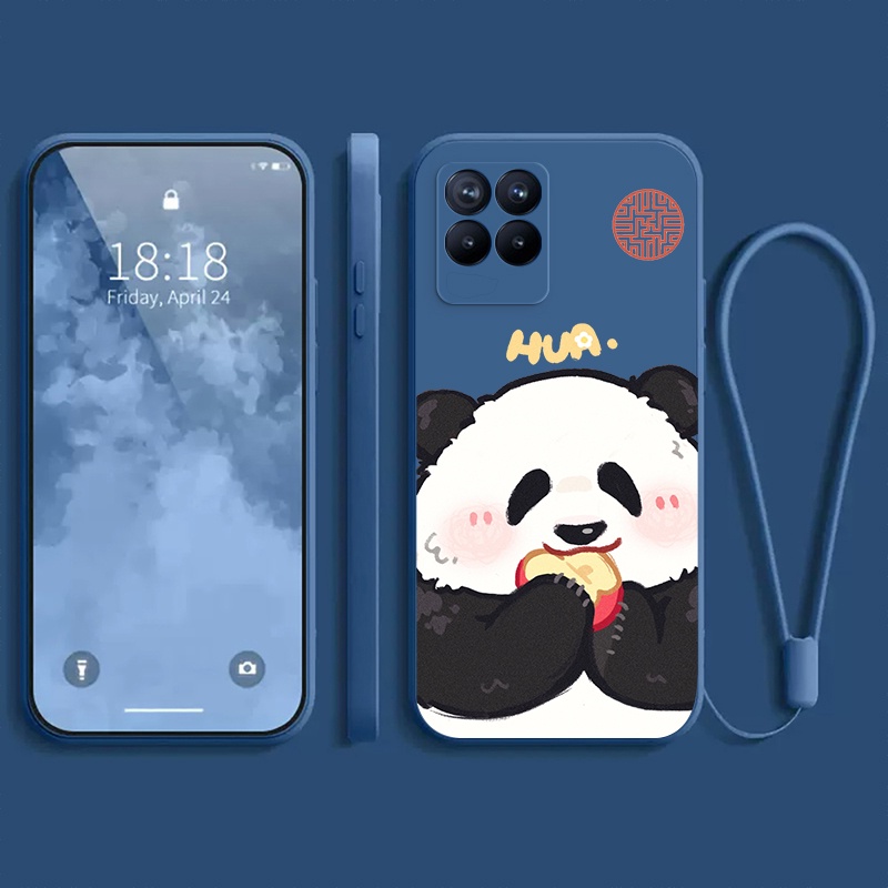 Ốp lưng REALME 8 PRO 4G REALME 8 4G REALME 8i 4G NARZO 50 4G Ốp điện thoại dẻo Gấu trúc mắn