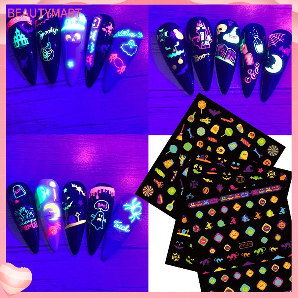 Miếng Dán Trang Trí Móng Tay Phát Quang Siêu Mỏng Không Phai