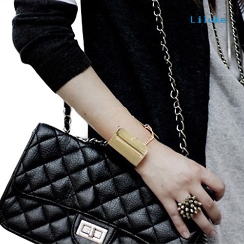 Vòng Tay Hợp Kim Hở Ngón Màu Trơn Phong Cách Rock Thời Trang Cho Nữ