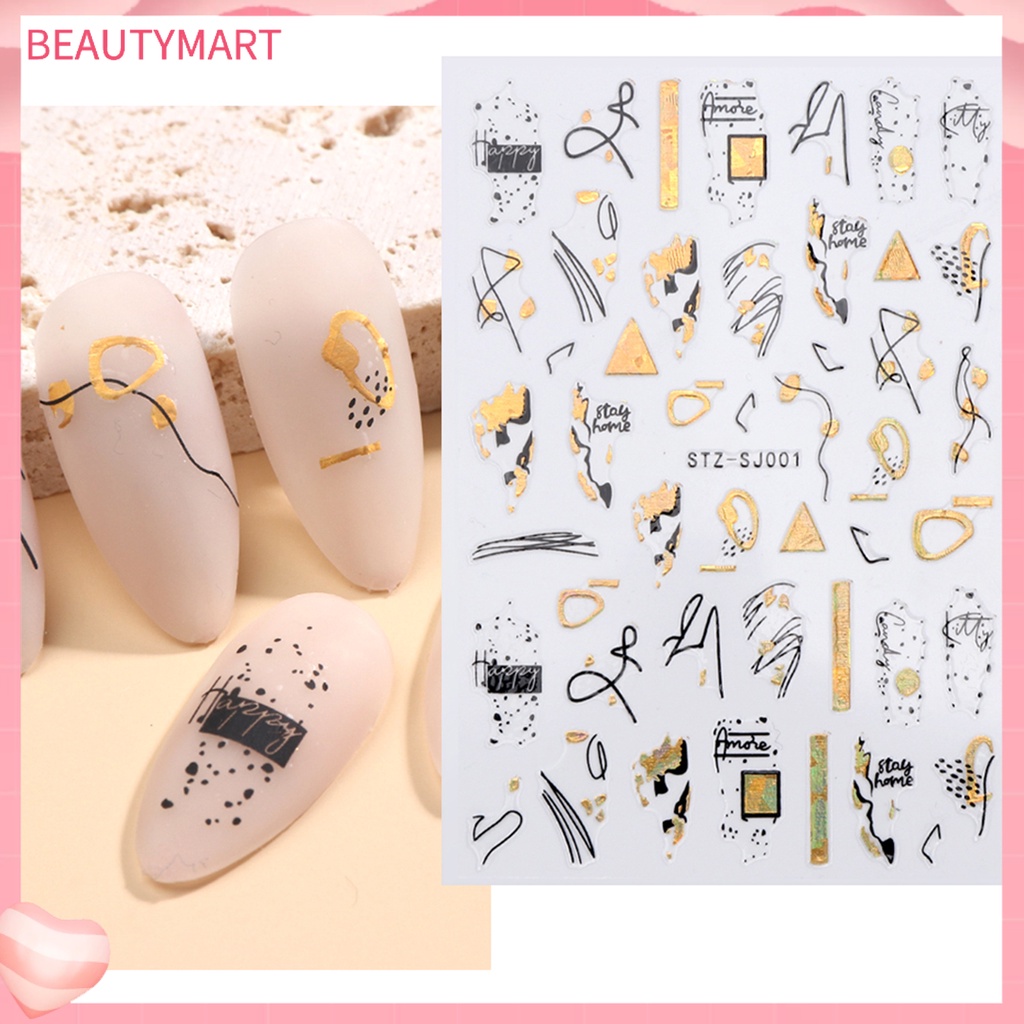 Bộ 2 Miếng Dán Trang Trí Móng Tay Hai Tông Màu Hình Hoa Hồng DIY